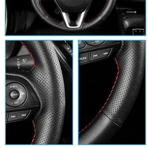 Konstläderflätad rattöverdrag för Mazda 3 Axela 2017-2018 Mazda 6 Atenza CX-3 CX-5 CX-9 biltillbehör