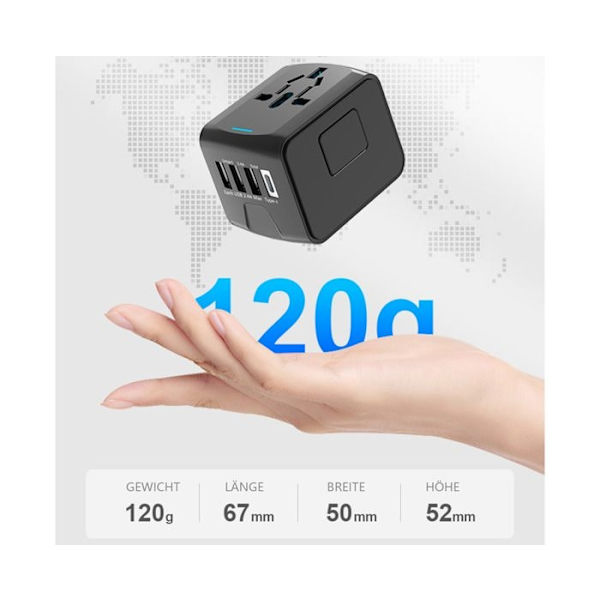 Reseadapter för hela världen, Universal resekontakt, Internationell adapter, Universaladapter