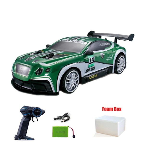 RC-bil driftracing 1:14 RC-bil fjärrstyrda bilar och lastbilar höghastighets RC-fordon sporttruck med ljus barnens dagspresent green-1