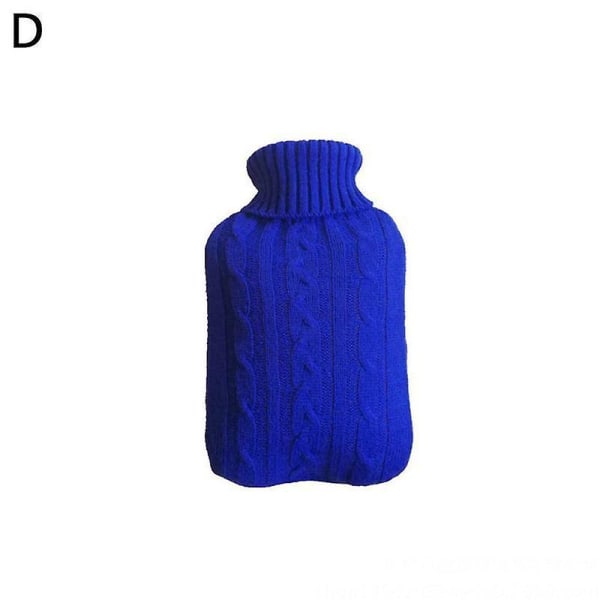 2l liter stor kvalitet strikking varmtvannsflaskedeksel Anti-skalde varmtvann varig flasketrekk Varme Style blue
