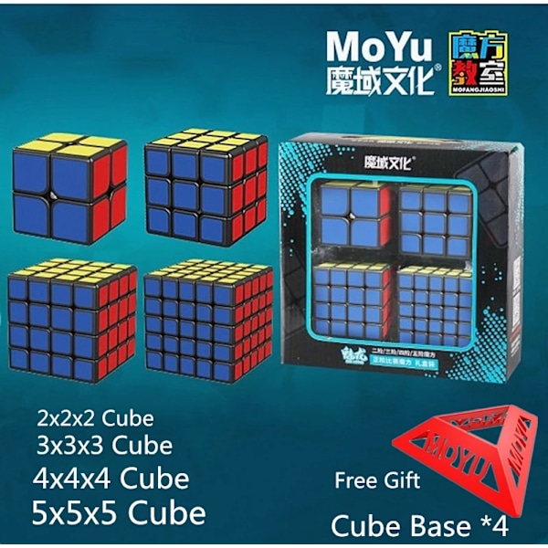 Cube 3X3X3 Speed Cube 2X2 3X3 4X4 5X5 Puzzle Magic Cube 2345 Macaron Cube Presentförpackning Pedagogiska Leksaker Presentgåva Till Barn 2345 Macaron cube