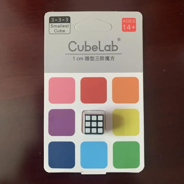 1 cm Mini Kub Minsta 3X3X3 Magiska Kuben 10 mm Pussel Fingertoppskub Speed 3X3 Micro Kub Vuxen DIY Samlarleksaker Barnpresent 1pc black cube
