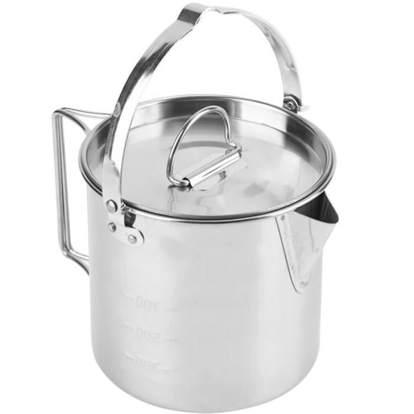 Zjchao Campingkittel 1.2L Portabel Rostfri Vikbar Vattenkokare Utomhus Matlagningsutrustning Kaffe