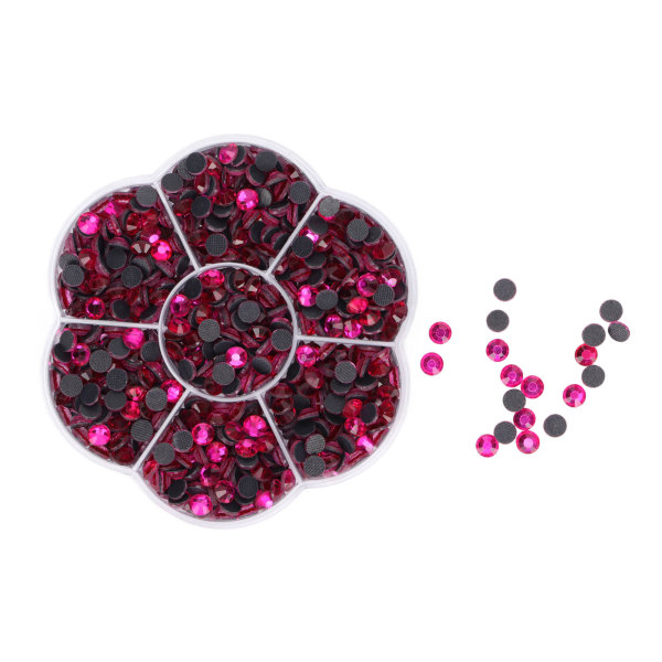 1000 stk. Rhinestones Glas DIY dekorative neglekunsttilbehør til tøjsko JM201 Pink