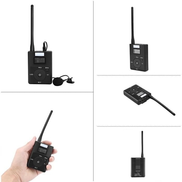 Bärbar stereoradio streamingadapter med lågeffekts 3,5 mm trådlös FM-sändare-Swt