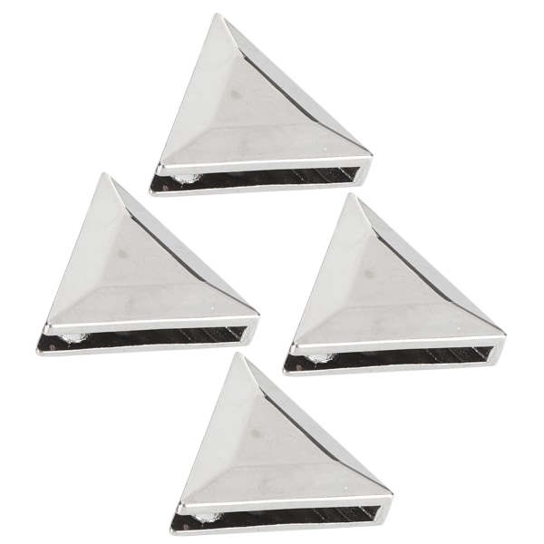4 sett trekantknapper i metall gjør-det-selv-jeans Bagasjeveske Dekorasjonsspenne Tilbehør Sølv B01-51-52062