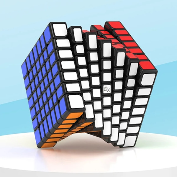Yj Mgc Version Series 2X2 3X3 4X4 5X5 6X6 7X7 Elite M Magnetisk Megaminxeds Magic Speedcube Cubo Magico Leksaker För Barn Present MGC 7X7 Black