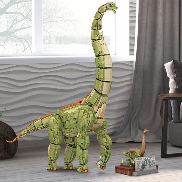 Ny MOC 2250 delar Jurassic Dino World Brachiosaurus Byggset Klossar Tegel Röst Dinosaurier Park Figurer Leksaker Barnpresenter Stegosaurus