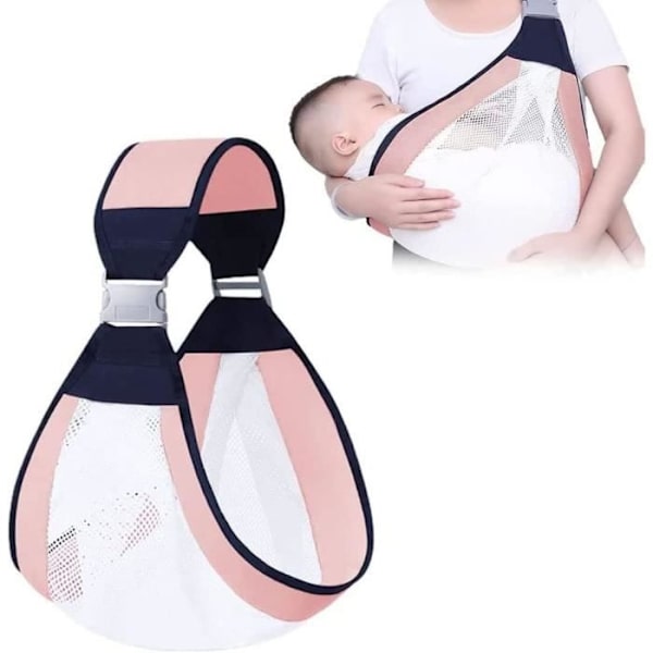 Andningsbar Bärsele, Justerbar 3D Mesh Bärsjal För Spädbarn, Nyfödda Småbarn, Upp Till 18Kg (Rosa Mesh) Pink