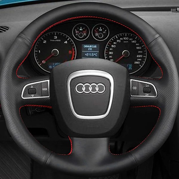 Rattstyrningsöverdrag för Audi A3 8P Sportback A4 B8 Avant A5 8T A6 C6 A8 D3 Q7 8R Q5 4L S4 S3 Original Rattfläta