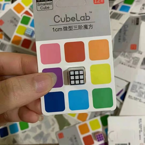 1 mm Mini Kub 3X3X3 1 cm Magiska Kuber Pussel För Cubo Magico Samlare Minsta Kub Leksaker För Barn 3pcs 1cm cube