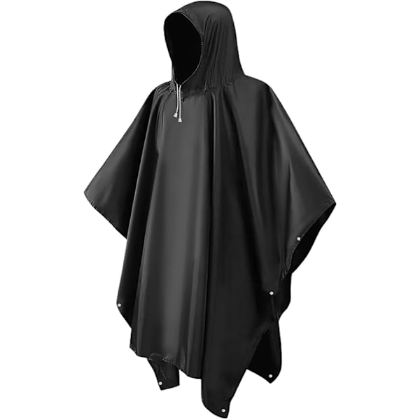Vattentät Regnponcho Vuxen Regnponcho Lättviktig Återanvändbar Poncho Vattentät Vuxen Eva Regnrock Nödsituation Regnkläder Med Huva