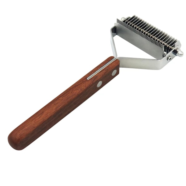2 i 1 Dematting Undercoat Rake för hundar och katter, Deshedding-kam för hemvård, effektivt avlägsnande av löst hår