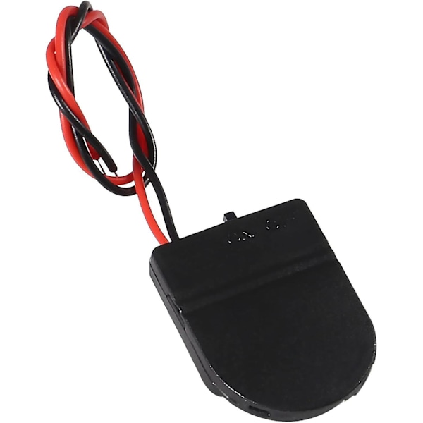 10 stk. Cr2032 batteriholder 1x 3v myntholder batteriholder etui med ledning på/av-bryter (svart)