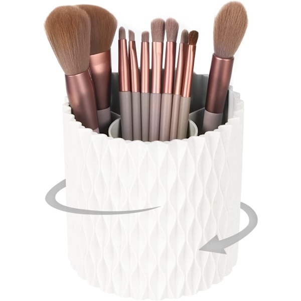 Makeup Penselholder - 360° Rotation Multifunktionel Skrivebords Penneholder, Kontorstation Multifunktionel Opbevaringsboks