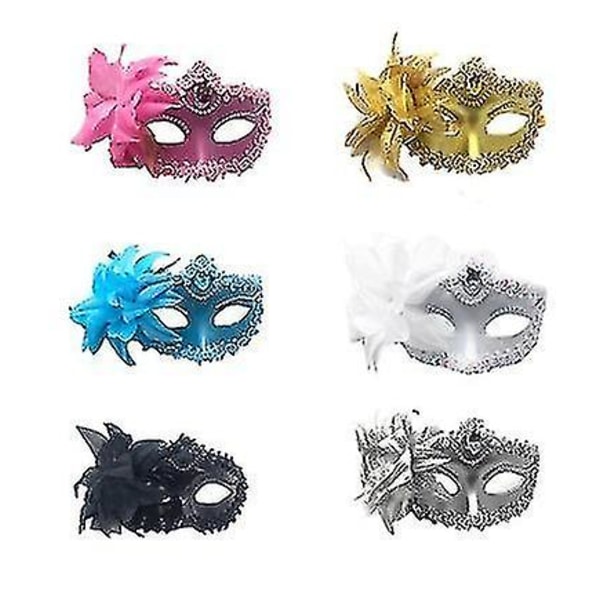 Halloween julkostymmask Venedig Princess Mask Party Maskerad Ball Black