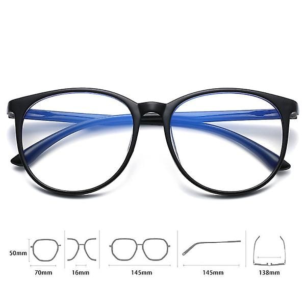 Färgförändrande blått ljusglasögon PC Retro Glasögon Mode Full Frame Glasögon För Kvinnor Män Anti Glare För Daglig Användning Transparent Ram