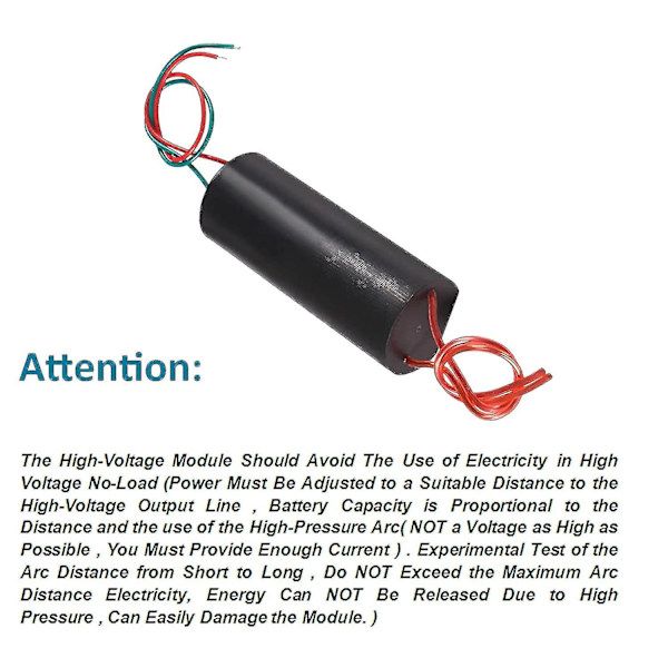 2 st högspänningsgenerator DC 3v-6v till 400kv Boost Step-up Power Module Högspänningsgenerator Högspänningstransformator