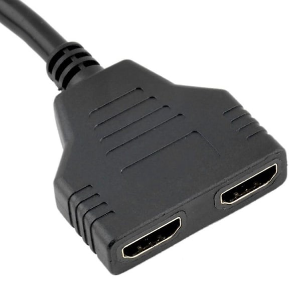 Hdmi-splitter - Hdmi-splitter-adapterkabelsplitter Hdmi-han til dobbelt Hdmi-hun 1 til 2-vejs, understøtter to tv'er på samme tid