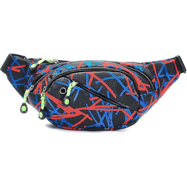 Bumbag midjeväska - fashion bumbag för kvinnor och män, 4 fickor justerbar midjeväska för löpning, vandring, hundpromenader utomhus