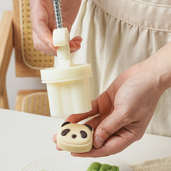 Kage stempler Panda/Bambus månekageform håndtryk shortbreads-maskiner Diy bagværk værktøj til Mid-Autumn Festival