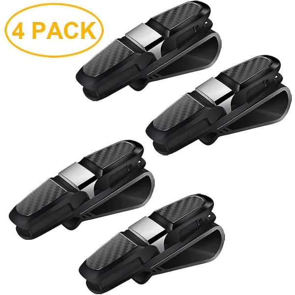 4 Pack Car Sun Visor Glasses Holder, Sungalsses Hanger Double Ended Glasses