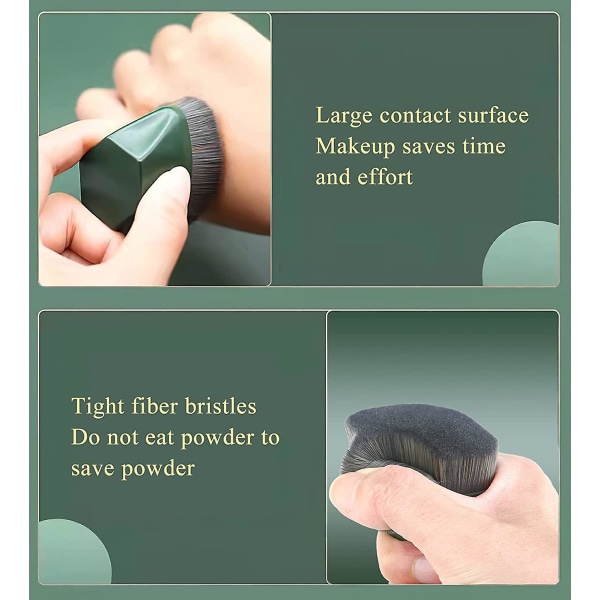 Foundationborstar, Ansiktsborstar, Makeupborstar med ultramjuka syntetiska fibrer med perfekt densitet