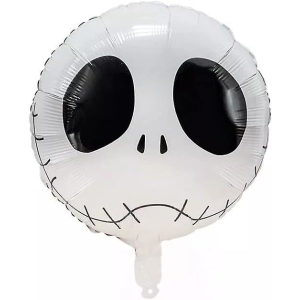 Skull Face 45 cm rund folieballong: läskig accent