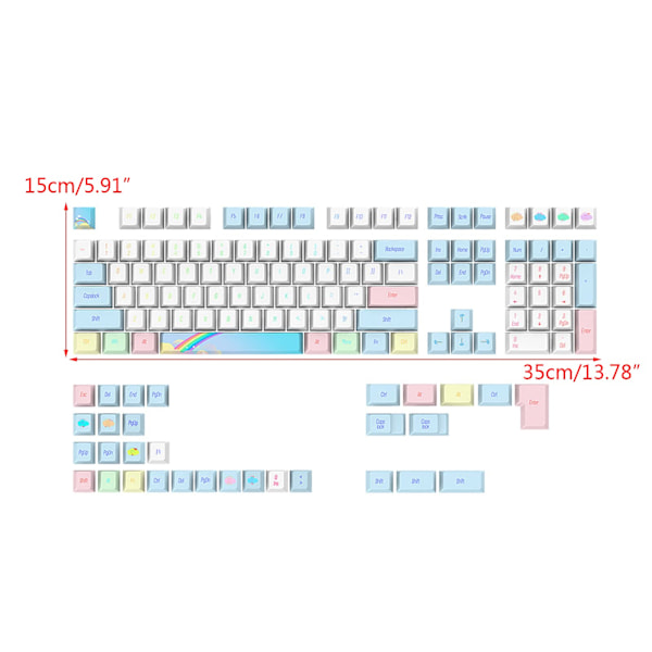 Unika 139 PBT-tangenter för mekaniska spel-tangentbord Ergonomisk design PBT-tangenter Slitstarka tangentbordsskydd Set Tangenter