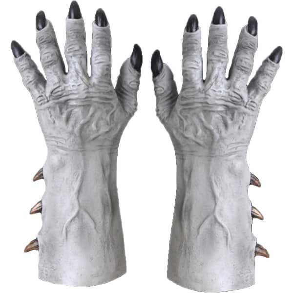 Creepy Latex Wolf Claws Gloves - Kostymtillbehör