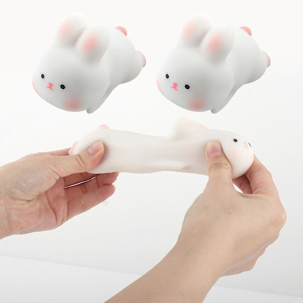 Kanin Squishes Leksak Rolig Liten Mjuk Tpr Snabb Rebound Stressavlastning Härlig Djur Kanin Fidget Squeeze Leksak Barn Tillbehör
