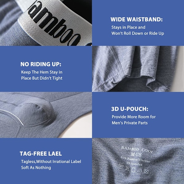 Bløde og åndbare boxershorts til mænd (4 eller 7-pak) lillaMørkegrå Sort grå Sort purpleDark gray Black gray Black L