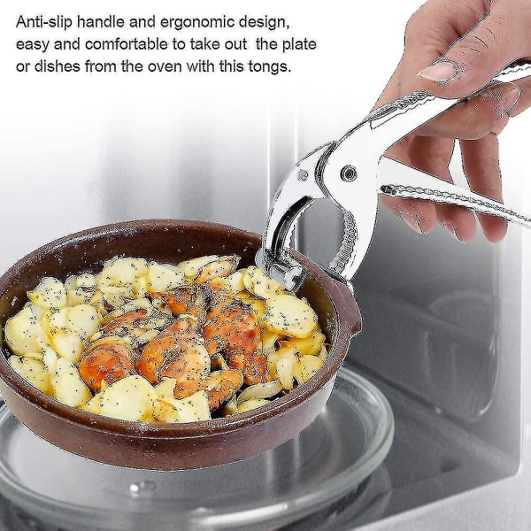 Hot Bowl Clip Retrieval Tongs Hot Pot Chuck Vegetable Clip Warm Pot Rack Splint Bowl Clip Oven Chef Stove Clip