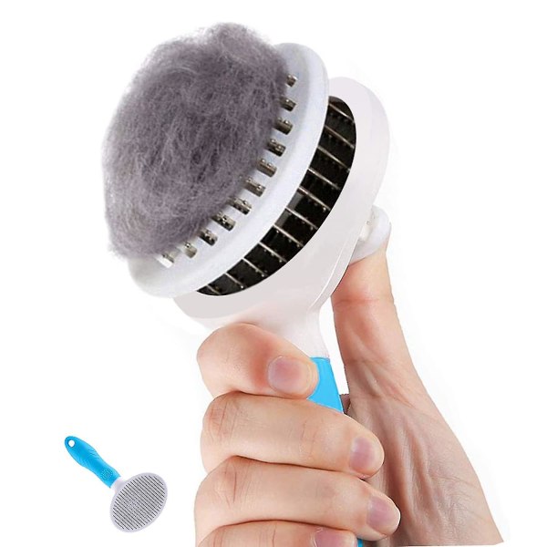 Cat Brush Pet Brush, Self-cleaning Slicker Brush - Gently Removes Loose Undercoat, Mats And Matted Hair Grooming Brush For Cats Dogs Massage Cleaning