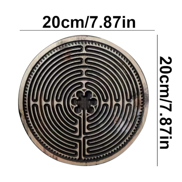 Meditaatio Sormen Labyrintti Meditaatio - Pyöreä Design Käsintehty Puinen Sormen Labyrintti Kestävä ja Kannettava