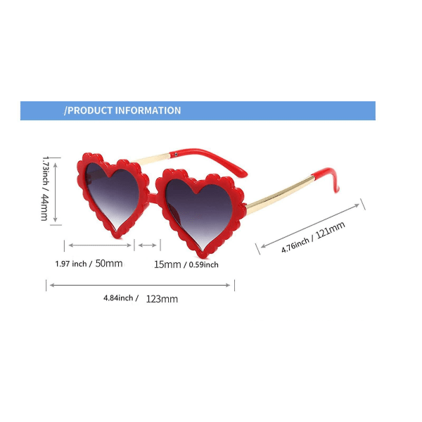 Barn Anti-uv Solglasögon Hjärta Blomma Form Solglasögon Festglasögonbeige