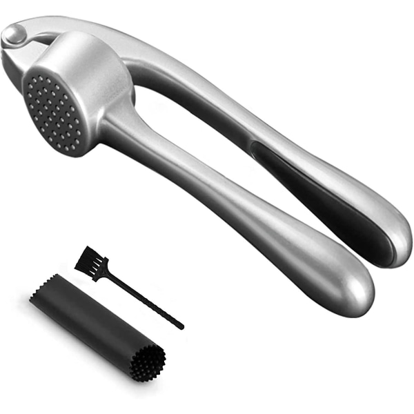 Stainless Steel Dishwasher Safe Garlic Crusher Garlic Press With Garlic Peeler And Cleaning Brush Set