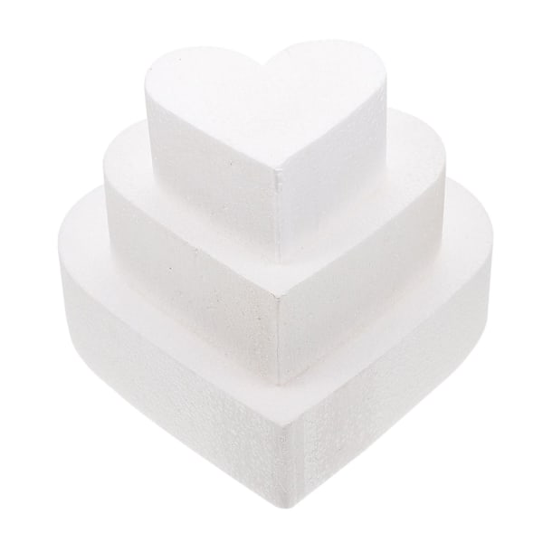 1 Pcs Wedding Cake Stands Styrofoam Dummy Dummy Cake Practice Heart Styrofoam Cake Gold Cake Stand Foam Cake Forms