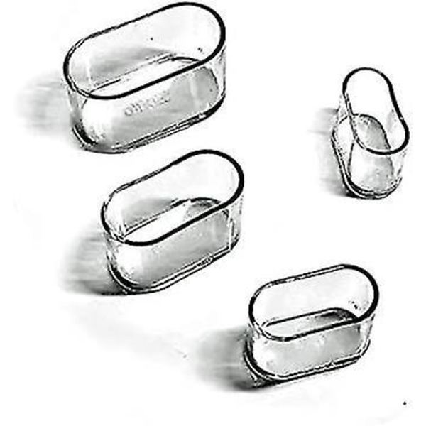 Stolsbensöverdrag i silikon, möbelfotsskydd, bordsskydd, golvskydd, 8-24 st, transparent/24 st, 15 x 30 mm