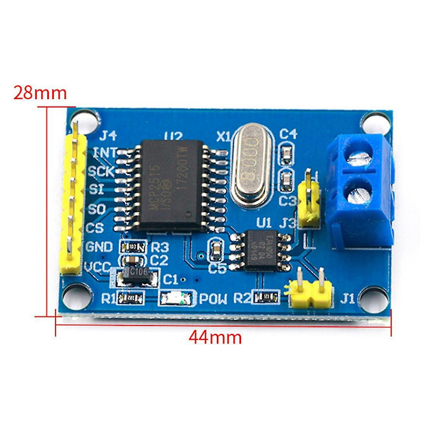 MCP2515 CAN-busmodul TJA1050 Modtager SPI til 51 DIY-kit Microcontrollerprogramrutine