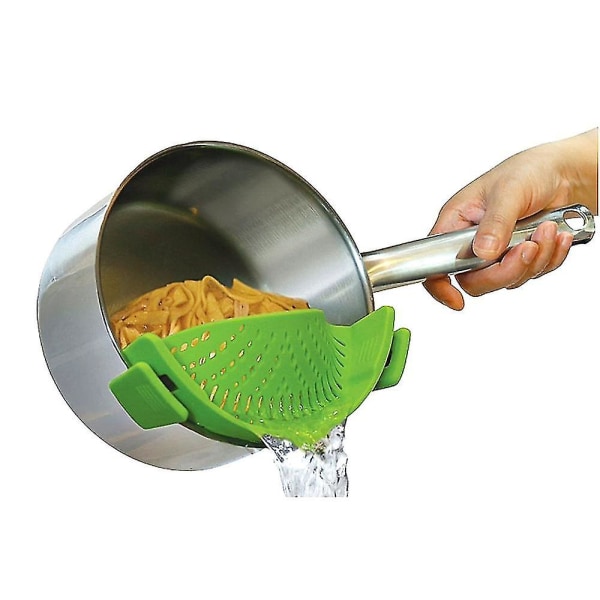 Clip On Kitchen Silicone Food Strainer Pot Side Strainer