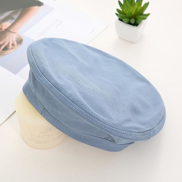Retro Style Beret Platta Kepsarblå