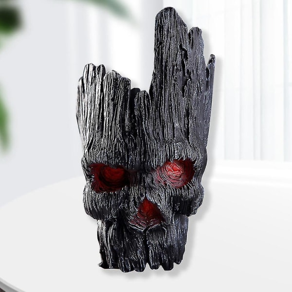 Dödskallekrukor Krukor Gotisk Svart Dödskalle Blomkrukor Behållare Hemfest Bar Prydnader Dekorationer Gi