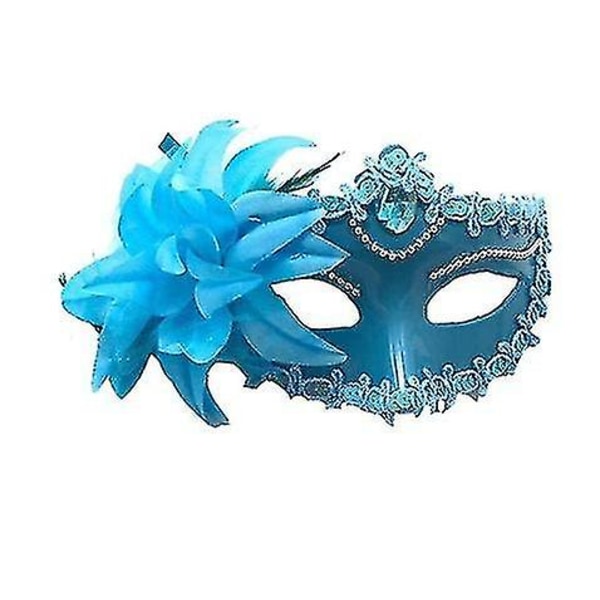 Halloween julkostymmask Venedig Princess Mask Party Maskerad Ball Blue
