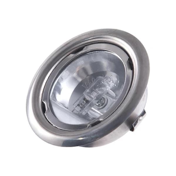 2-pak emhætte halogenlamper 20W 12V AC klart glas til køkkenventilationsbelysning sølv 65 mm