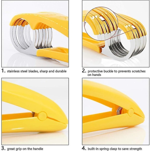 2 Bananskjærere, Frukt- og grønnsakssalat Skrellere, Kuttere, Kjøkkenverktøy