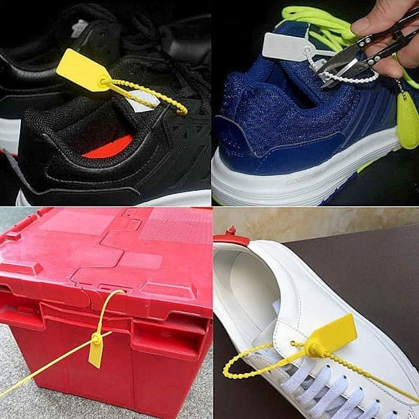 Bindemærker, 100 stk. Plastik Bindemærker, Selvlåsende Brand Labels, til Tøj Sko Håndtasker Logistik Forsendelsesetiketter