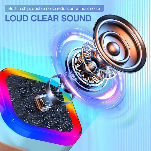 Bluetooth-högtalare - Bärbar Bluetooth-karaokehögtalare - Blå