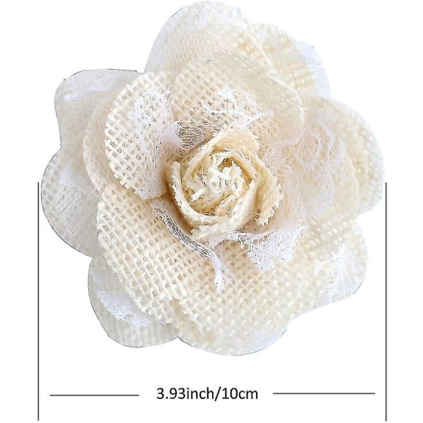 Håndlagde Burlap Blomster Til Diy Håndverk Bryllupsdekorasjon