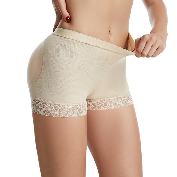 3 stk Apricot-farget (S) Dame Rumpe Løftende Truse Polstret Undertøy Rumpeforsterker Shapewear (60-70cm)